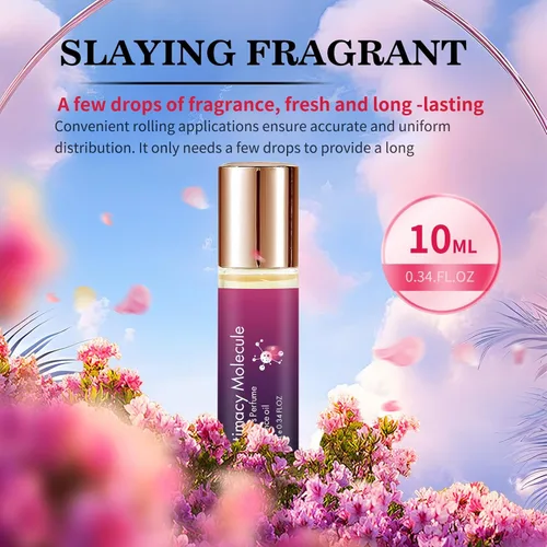 Vista 3 de Perfume de feromonas roll-on para mujer – Perfume de tamaño de viaje – Aceite de fragancia de larga duración 0.34 fl oz / 0.3 fl oz