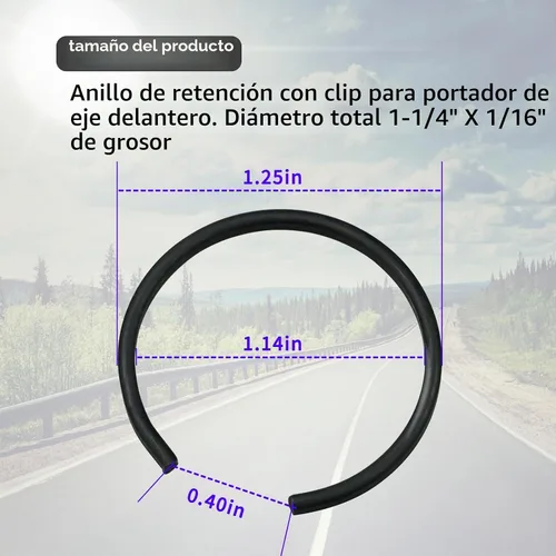 Vista 3 de 68146592AA Clip de anillo de presión para portador de eje delantero compatible con Dodge Ram 1500 2012-2017