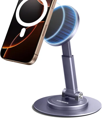 Vista 10 de UGREEN Soporte magnético para teléfono MagSafe, soporte de iPhone de altura ajustable para escritorio con rotación de 360° compatible con iPhone 17