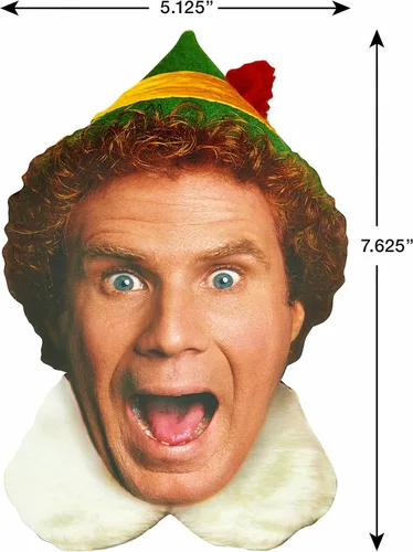 Vista 6 de American Greetings Tarjetas de Navidad de lujo en caja con sobres, Papá Noel, Buddy the Elf (10 unidades)