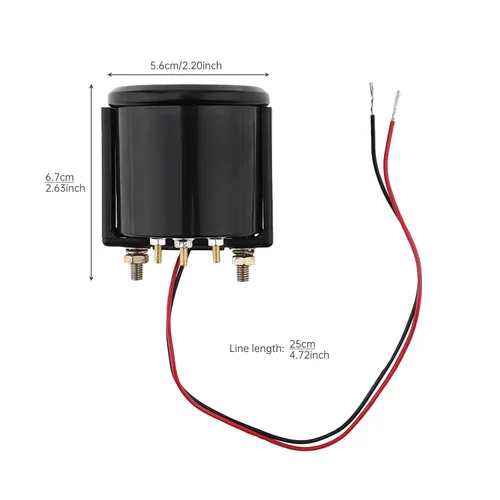 Vista 2 de Medidor de temperatura del agua para automóvil, 2 pulgadas, 2.047 in, 12 V, 104.0-248.0 °F, universal mecánico, eléctrico, medidor de temperatura