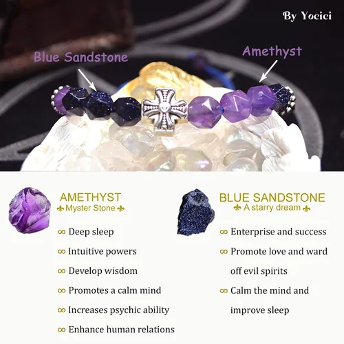 Vista 19 de Pulseras de la amistad, pulsera de obsidiana negra arcoíris para mujeres y hombres, 0.394 pulgadas (0.394 in), ojo de tigre, hematita y cristal