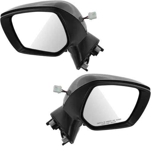 Vista 176 de TRQ Conjunto de 2 piezas de espejo lateral para conductor y pasajero, ajuste eléctrico, sin calefacción, sin memoria, color negro, compatible