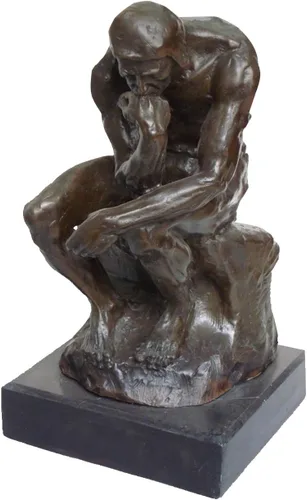 Vista 12 de Rodin The Thinker Statue TPE-185 - Estatuas de bronce para decoración del hogar, 5 piezas