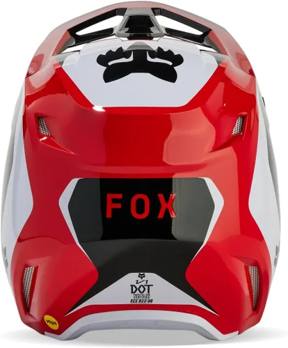 Vista 4 de Fox Racing Casco unisex para motocross V1, rojo fluorescente, XS