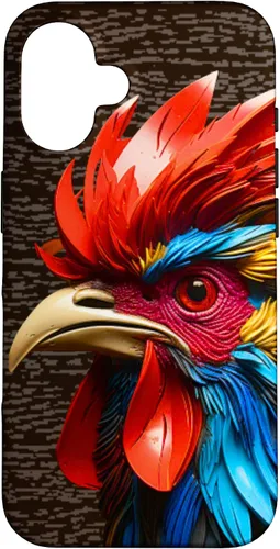 Vista 31 de Funda para teléfono iPhone XR Gallo Gallo de granja Animal Art Rooster