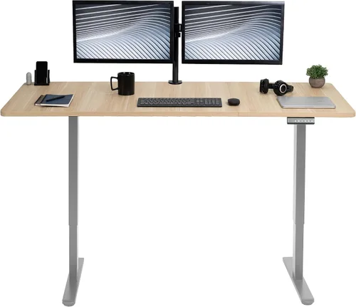 Vista 81 de VIVO DESK-KIT-E2B1B - Escritorio eléctrico de pie con motor doble, ajuste de altura de memoria, serie E2B, marco negro superior negro, DESK-KIT-E2B1B