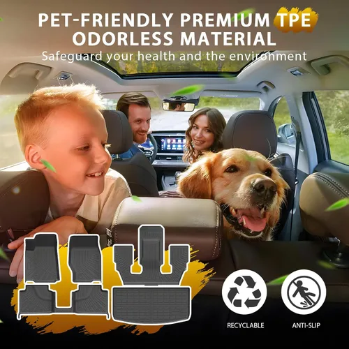 Vista 2 de Powerty Alfombrillas para Jeep Grand Cherokee L 2021-2025 (solo reposabrazos central de 6 plazas sin segunda fila), accesorios de revestimiento