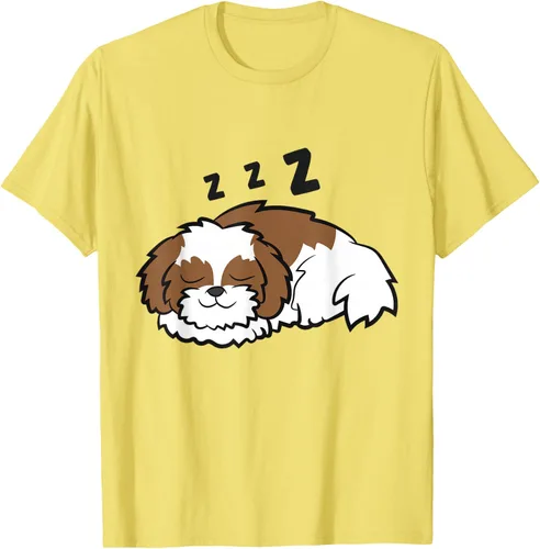 Vista 26 de Camiseta Tired Shih Tzu Dog Cute Sleeping Shih Tzu, Blanco