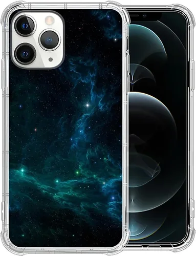 Vista 52 de CARLOCA Funda compatible con iPhone 7 Plus para niña, transparente con increíble diseño de nebulosa espacial, diseño de plástico a prueba de golpes