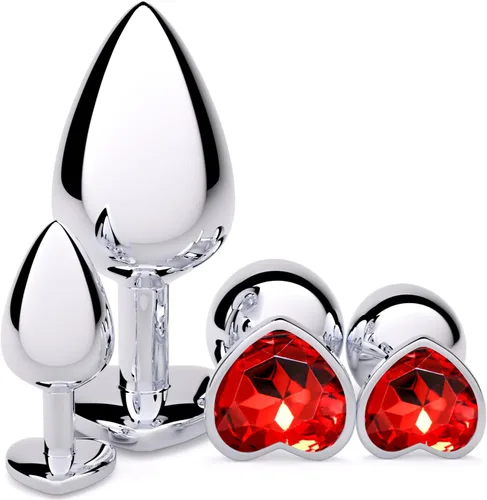 Vista 29 de Vikkiy Anal Plug Beginner Set, 4 PCS Stainless Steel Butt Plug Kit