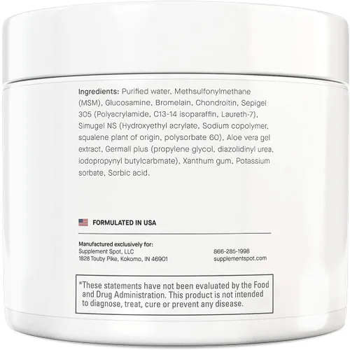Vista 8 de Gel MSM de glucosamina condroitina (4 onzas), con glucosamina, condroitina, MSM y bromelina para apoyar la salud de las articulaciones, para mujeres