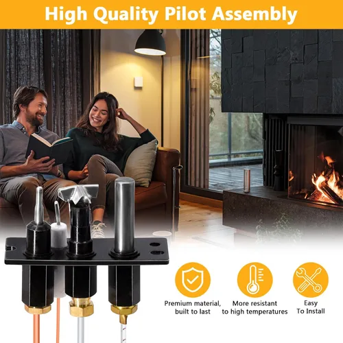 Vista 4 de Criditpid 4021-737 Pilot Assembly LP para calentador, Heat N Glo, Chimeneas Quadrafire, Calentador y Ensamblaje Piloto de Gas Propano Heat-N-Glo