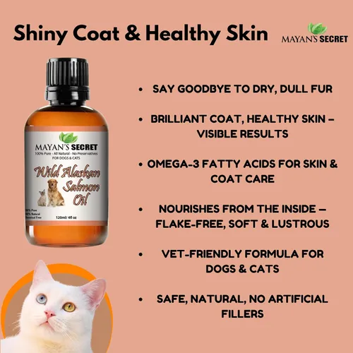 Vista 4 de Aceite de salmón puro de Alaska salvaje para perros y gatos – Apoya la función de las articulaciones, el sistema inmunológico y la salud del corazón