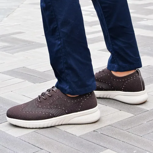 Vista 5 de TIOSEBON Zapatos deportivos Oxoford para caminar para hombre, zapatos casuales de malla de trabajo