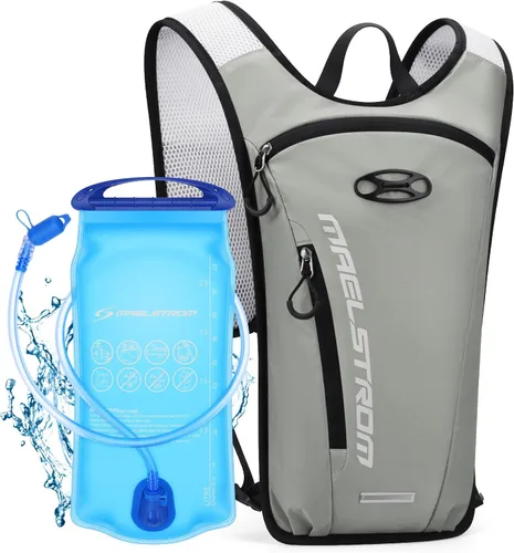 Vista 9 de Maelstrom Hydration Backpack with 2L Water Bladder,Lightweight Running Vest BPA-free,Breathable Shoulder and Back panel,Adjustable Chest