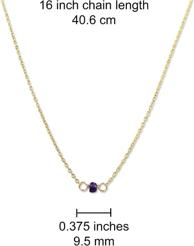 Vista 217 de Gargantilla de piedra natal – Regalo de cumpleaños, regalo para niña, mujer, amiga, hija, esposa, mamá, ella, joyas de piedras preciosas para uso