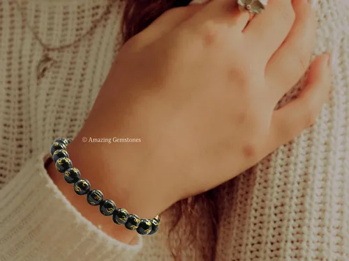 Vista 239 de Amazing Gemstone Crystal Bracelet for Women Men's Gifts - Protection Healing Crystal Bracelet - 8mm Gemstone Beaded Stretchable Bracelet Pulseras