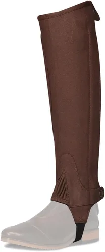 Vista 4 de Ovation Women's Elite Amara Ribbed Half Chaps - Equestrian Horse Riding Protective Legwear with Contoured Stretch Panels