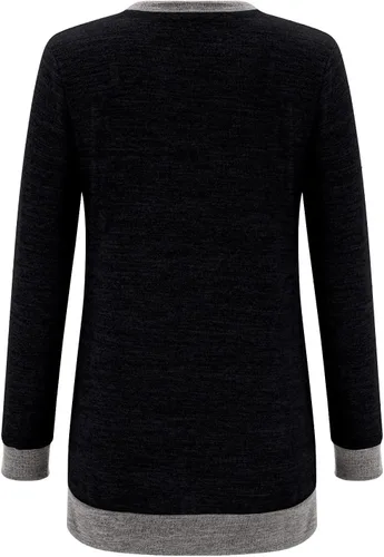 Vista 4 de menghongI Camisas de manga larga para mujer, estilo casual, sueltas, lisasbloques de color, cuello redondo, sudaderas básicas y suaves