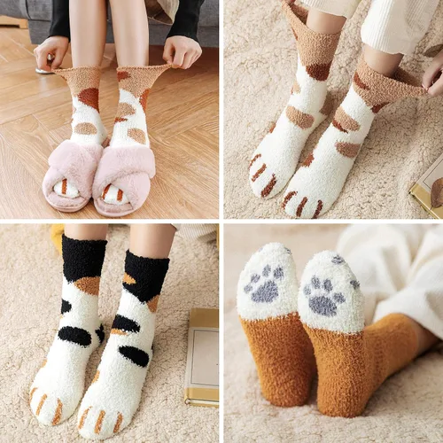 Vista 5 de Jeasona - Calcetines para mujer, diseño de gato difuso