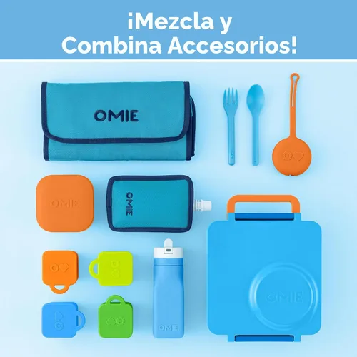 Vista 10 de Omie OmieBox - Lonchera Bento aislada a prueba de fugas con tarro de comida (cielo azul)