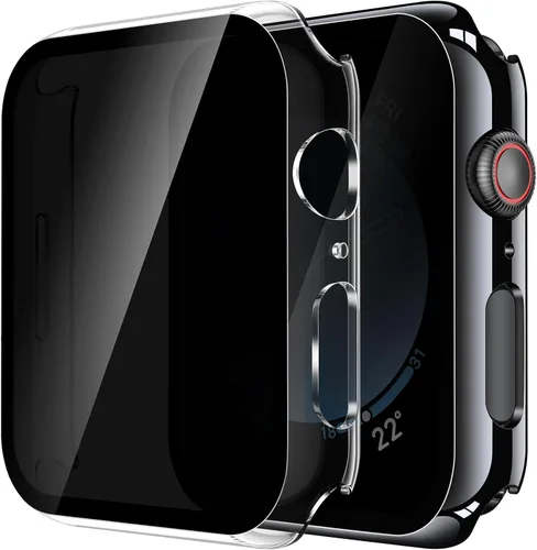 Vista 10 de Misxi - Juego de 2 fundas de PC con protección de privacidad para Apple Watch SE 3 (2025) SE 2 Series 6 Series 5 Series 4 de 40mm, cubierta delgada
