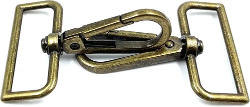 Vista 4 de 10 piezas de 1.5" (38 mm) de diámetro interior anillo D hebilla equipaje hebilla langosta garra giratoria