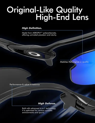 Vista 6 de SAUCER Premium Replacement Lenses for Oakley Holbrook OO9102 Sunglasses