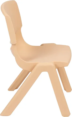 Vista 57 de Flash Furniture - Silla escolar apilable de plástico azul con altura de asiento de 10 1/2 pulgadas Construcción duradera, uso comercial