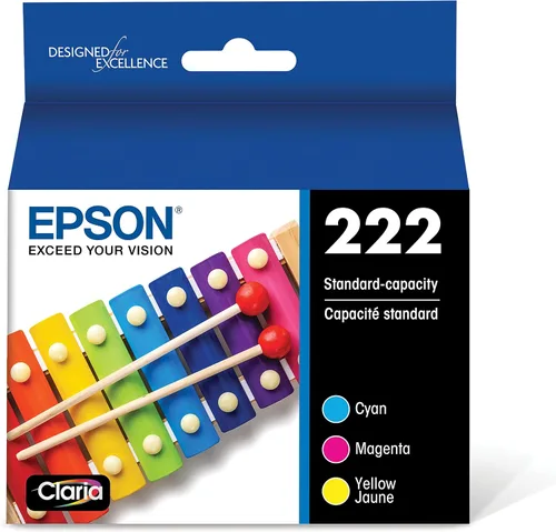 Vista 2 de Epson Cartuchos de tinta combinados de colores T222, capacidad estándar y cartucho de tinta negra T222, capacidad estándar