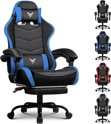 Vista 12 de GTPLAYER Silla Gaming, Sillas de Videojuegos Estilo Racing Sillas de Juegos de PC para Adultos - Respaldo Alto Acolchado Ergonómico Reclinable Silla
