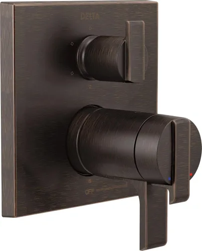 Vista 7 de DELTA FAUCET T27T967-CZ Angular Modern TempAssure Serie 17T Válvula de ducha integrada de 6 ajustes con desviador, bronce champán