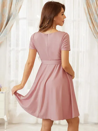 Vista 2 de Ever-Pretty Vestido de maternidad cruzado corto con cuello en V para mujer 20786