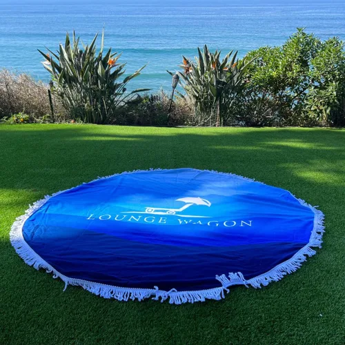 Vista 2 de Malo'o Toalla de playa grande de gran tamaño, máxima comodidad y estilo: toalla de playa redonda de 60 pulgadas con microfibra de algodón, secado