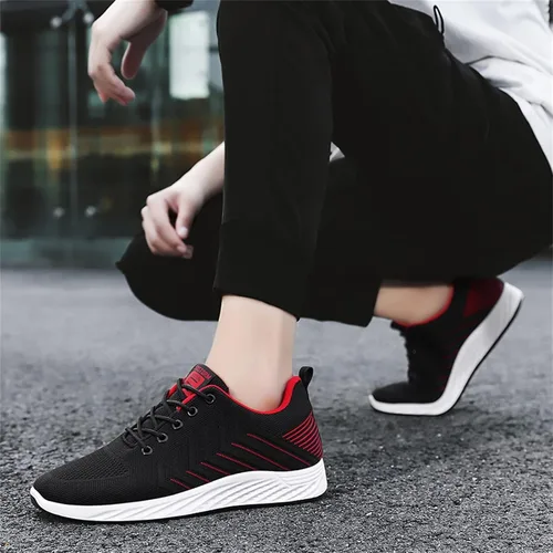 Vista 6 de Zapatos Tenis para hombre Baratos de moda de verano y para hombre, zapatillas de correr sin cordones para hombre