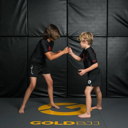Vista 6 de Gold BJJ Pantalones cortos de Jiu Jitsu para niños, ligeros para lucha juvenil, para artes marciales, lucha, boxeo y artes marciales mixtas