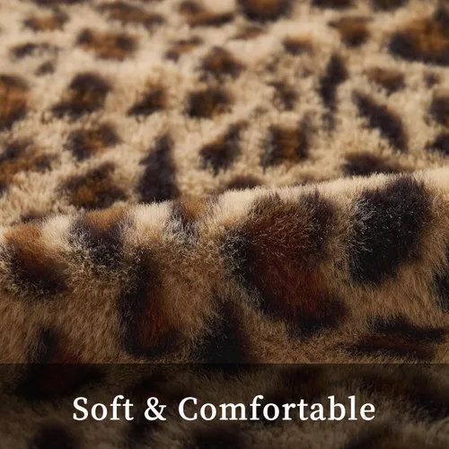 Vista 2 de GALMAXS7 Fundas de Almohada de Guepardo 16x16 Juego de 2 Fundas de Almohada de Piel Sintética Leopardo para Sofá Esponjosas Suaves Decorativas