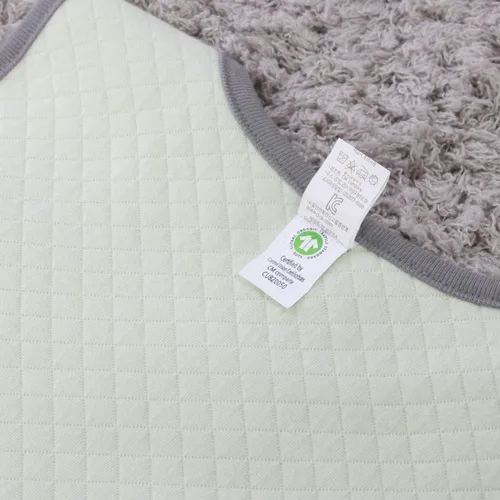 Vista 4 de 100% algodón orgánico pastel bebé dormir acolchado jacquard chaleco suave manta portátil