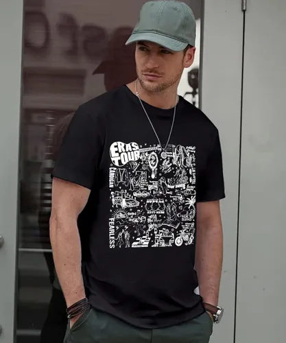 Vista 2 de GLIGLITTR Camiseta de manga corta para hombre, diseño de música country, diseño retro, para concierto de música, Er.as T. Our Fans Lover Gift