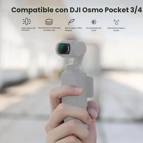Vista 2 de NEEWER Filtro ND2-32 variable compatible con DJI Osmo Pocket 3, filtro magnético ND ajustable de 1 a 5 paradas limitadas, accesorios para cámara