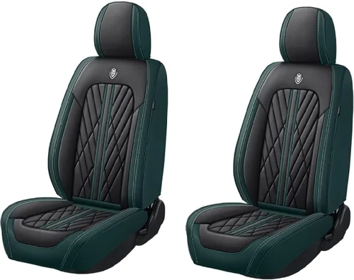 Vista 33 de Juego de fundas de asiento de automóvil de cuero nappa impermeables y transpirables de ajuste universal, cojín protector para vehículo automotriz