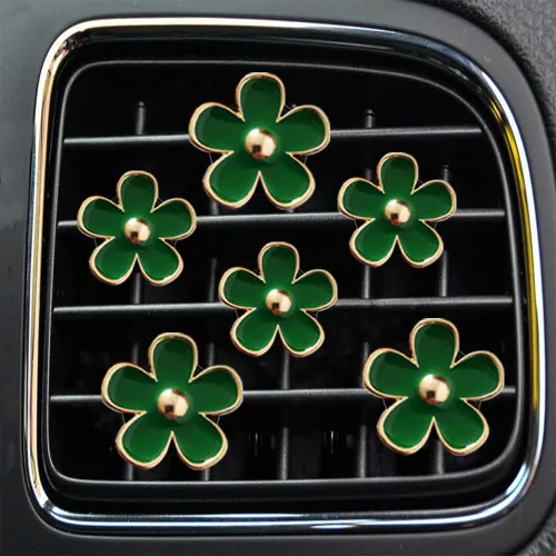 Vista 10 de Clips de ventilación de aire – 6 piezas de decoración de coche de margaritas para ventilación de aire y acondicionamiento, accesorios