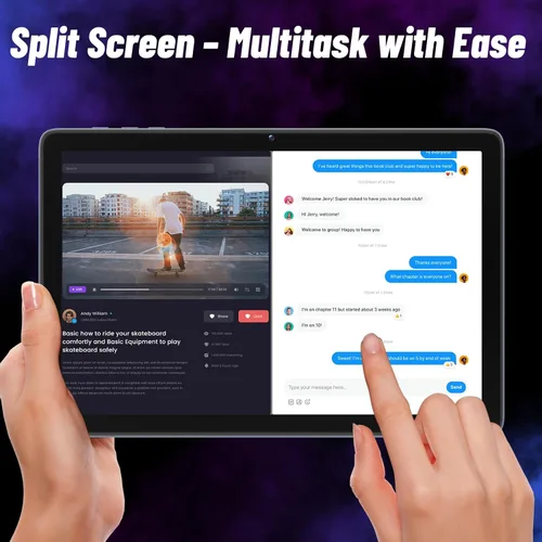 Vista 7 de JUNYANG Tablet, Android 15 Tablets de 10.1 pulgadas con Octa-Core, 12GB+128GB+ 2TB ampliable, Tablet PC de pantalla táctil HD grande para adultos