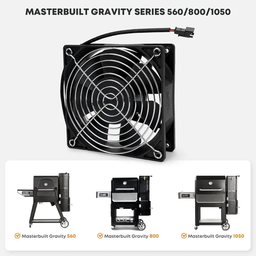 Vista 3 de Stanbroil Kit de ventilador compatible con Masterbuilt Gravity Series 560/800/1050 Digital Charcoal Grill & Smoker, pieza de repuesto para 9904190040