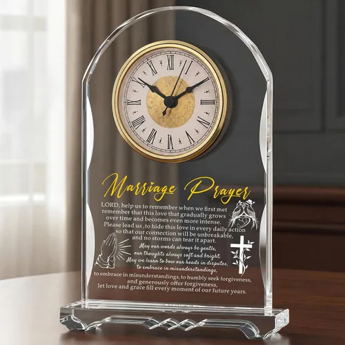 Vista 17 de Reloj de Cristal Significativo para Jubilación, Regalos para Mujeres y Hombres, Mejor Jefe de Todos, Feliz Reloj de Jubilación Placa de Regalo