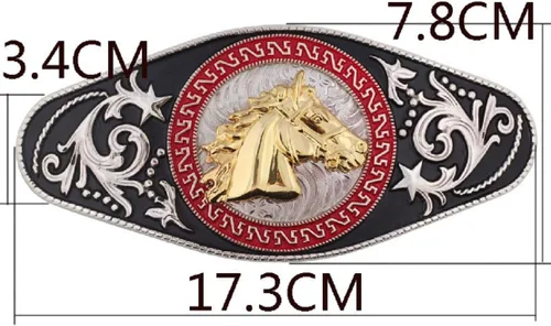 Vista 2 de Hebilla de cinturón de caballo para hombres, hebilla de cinturón de cabeza de caballo vikingo nórdico, hebilla de cinturón de flor grabada