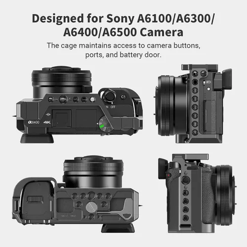 Vista 3 de SMALLRIG Cámara A6400 A6100 jaula para cámara Sony A6400 A6100 - CCS2310