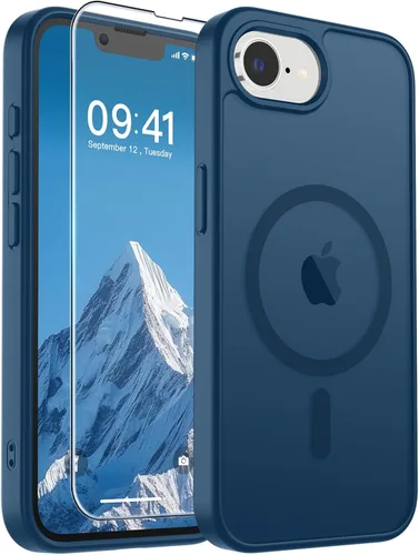 Vista 244 de SUPFINE Funda magnética para iPhone SE 2022 (3ª)/2020 (2ª), iPhone 8 (compatible con MagSafe) (protección contra caídas de grado militar), funda