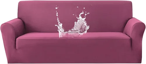 Vista 8 de MIPOPS Funda de sofá, funda de sofá elástica para sofá seccional, protector de muebles para muebles, sofás para mascotas, niños, perros y gatos Rojo